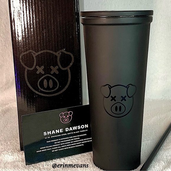 Shane Dawson Matte Black Pig Tumbler Stainless Steel New - Picture 1 of 14